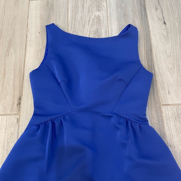 NWOT kate spade v-back structured dress in cobalt blue - Picture 5 of 9